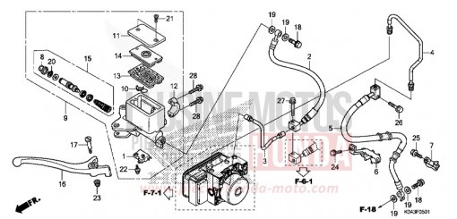 FRONT BRAKE MASTER CYLINDER (NSS300A) NSS300AD de 2013